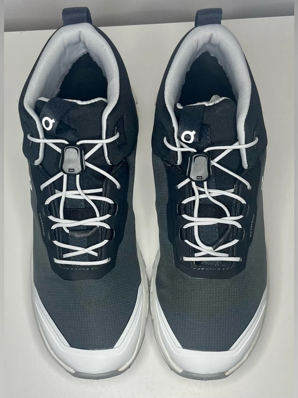 On Running Cloudrock Waterproof Kids Hiking Shoes - Black & White